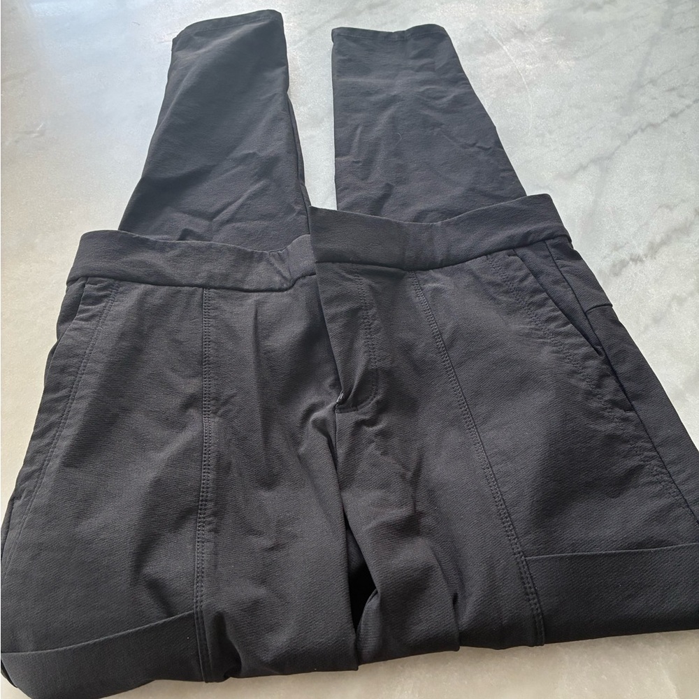 Athleta Black Cargo Pants with Matte Finish